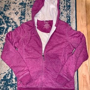 Purple L.L. Bean Fleece Zip Up Hoodie
